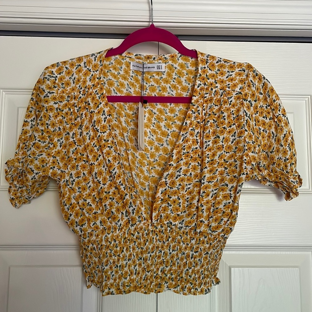 FAITHFUL THE BRAND yellow blouse